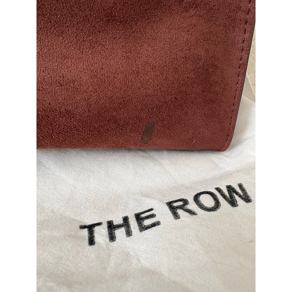 The Row Margaux Burgundy Suede Top Handle Bag - Picture 3 of 15